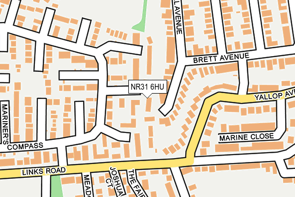 NR31 6HU map - OS OpenMap – Local (Ordnance Survey)