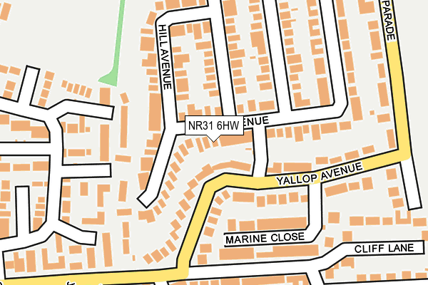 NR31 6HW map - OS OpenMap – Local (Ordnance Survey)