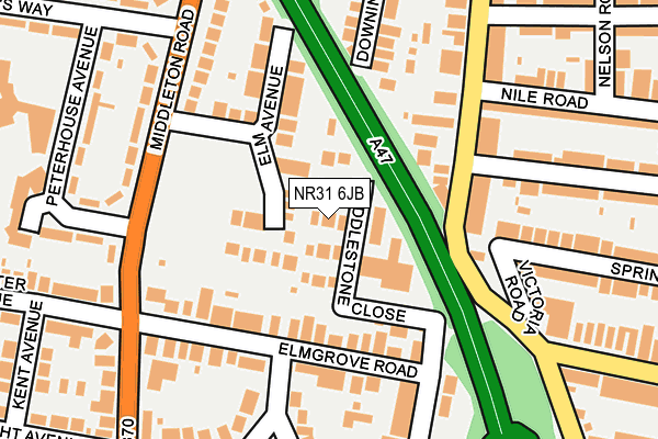 NR31 6JB map - OS OpenMap – Local (Ordnance Survey)