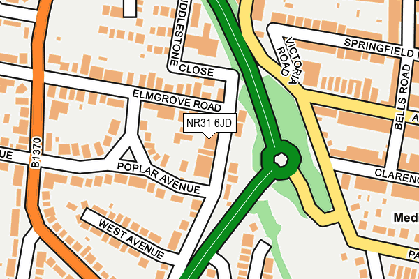 NR31 6JD map - OS OpenMap – Local (Ordnance Survey)