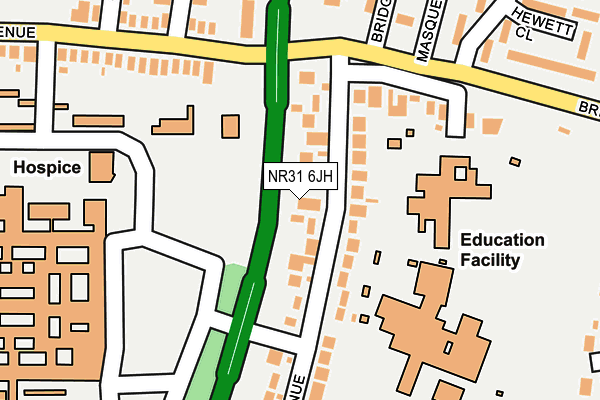 NR31 6JH map - OS OpenMap – Local (Ordnance Survey)