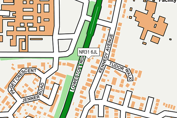 NR31 6JL map - OS OpenMap – Local (Ordnance Survey)