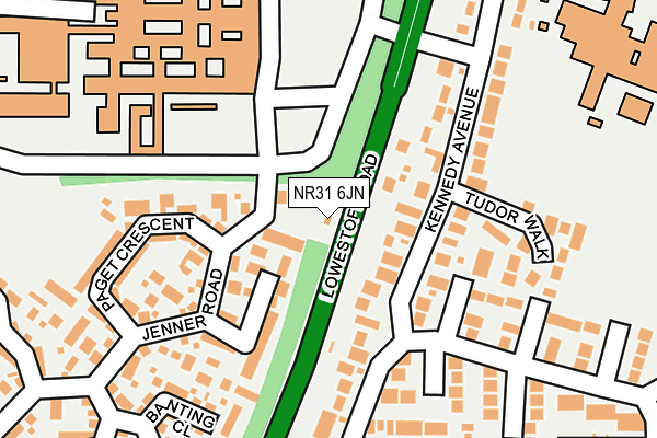 NR31 6JN map - OS OpenMap – Local (Ordnance Survey)