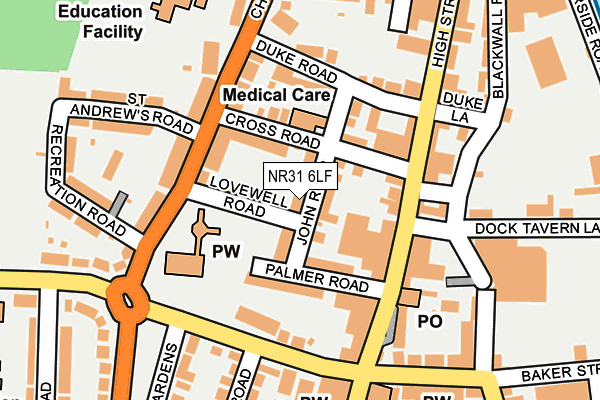 NR31 6LF map - OS OpenMap – Local (Ordnance Survey)