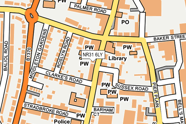 NR31 6LY map - OS OpenMap – Local (Ordnance Survey)