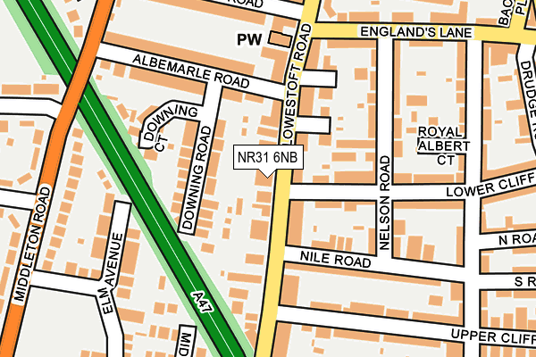 NR31 6NB map - OS OpenMap – Local (Ordnance Survey)