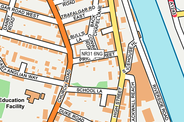 NR31 6NG map - OS OpenMap – Local (Ordnance Survey)
