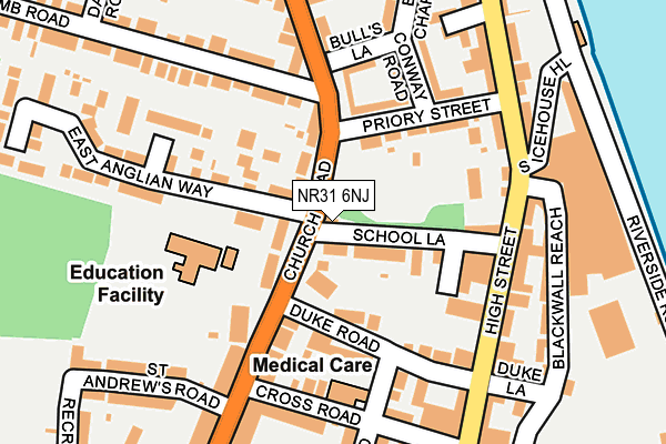 NR31 6NJ map - OS OpenMap – Local (Ordnance Survey)