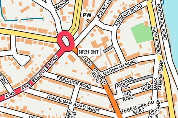 NR31 6NT map - OS OpenMap – Local (Ordnance Survey)