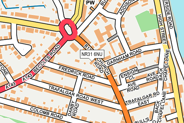 NR31 6NU map - OS OpenMap – Local (Ordnance Survey)