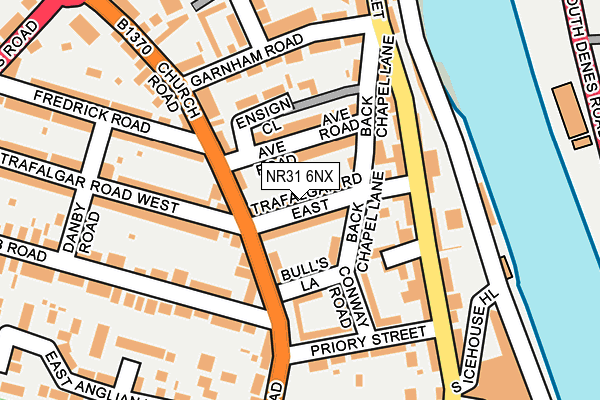 NR31 6NX map - OS OpenMap – Local (Ordnance Survey)