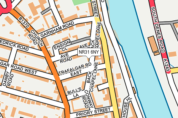 NR31 6NY map - OS OpenMap – Local (Ordnance Survey)