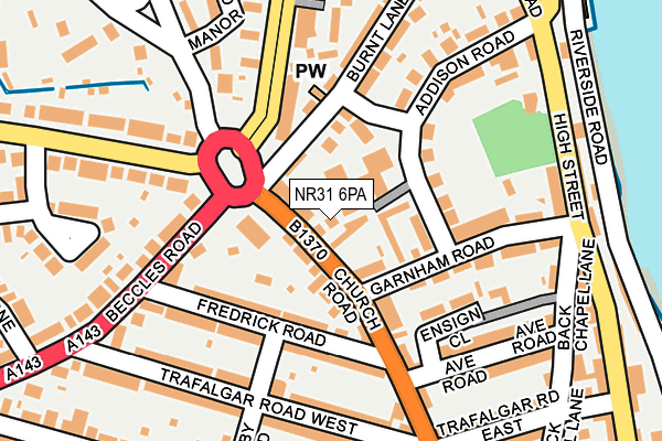 NR31 6PA map - OS OpenMap – Local (Ordnance Survey)