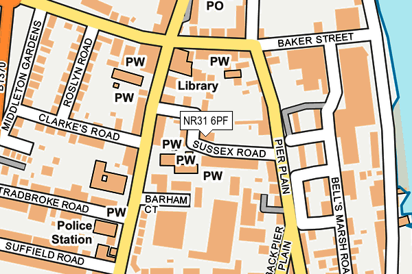 NR31 6PF map - OS OpenMap – Local (Ordnance Survey)