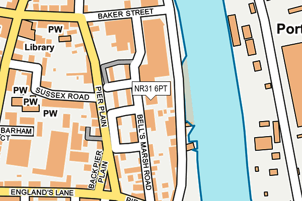 NR31 6PT map - OS OpenMap – Local (Ordnance Survey)