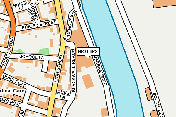NR31 6PX map - OS OpenMap – Local (Ordnance Survey)