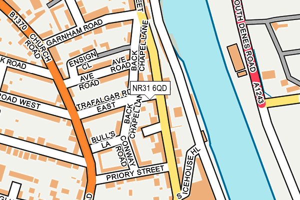 NR31 6QD map - OS OpenMap – Local (Ordnance Survey)
