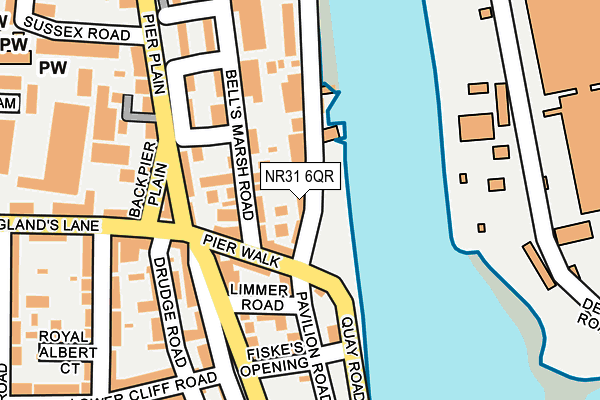 NR31 6QR map - OS OpenMap – Local (Ordnance Survey)