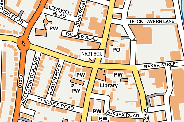 NR31 6QU map - OS OpenMap – Local (Ordnance Survey)