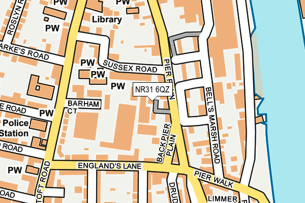 NR31 6QZ map - OS OpenMap – Local (Ordnance Survey)