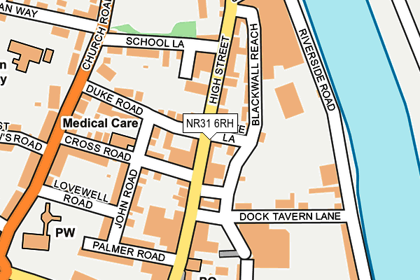 NR31 6RH map - OS OpenMap – Local (Ordnance Survey)