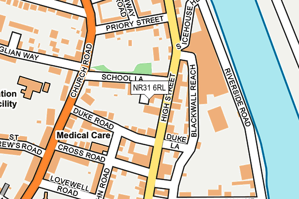 NR31 6RL map - OS OpenMap – Local (Ordnance Survey)
