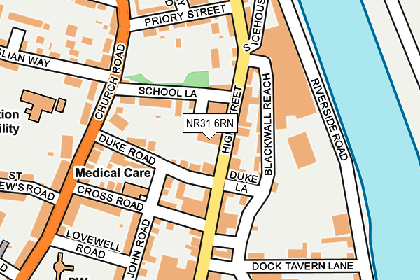 NR31 6RN map - OS OpenMap – Local (Ordnance Survey)