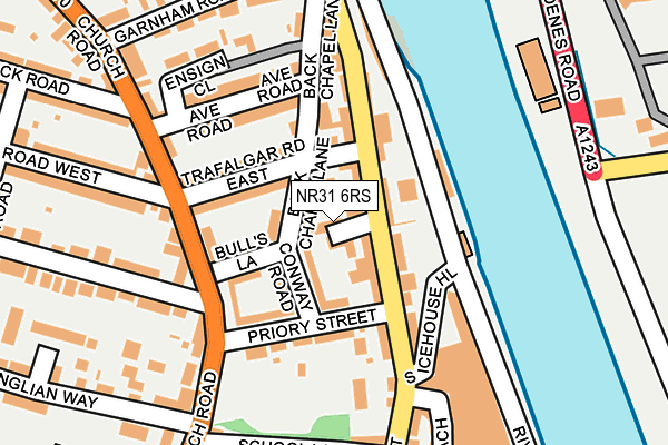 NR31 6RS map - OS OpenMap – Local (Ordnance Survey)