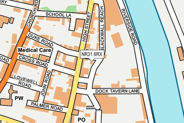 NR31 6RX map - OS OpenMap – Local (Ordnance Survey)