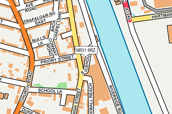 NR31 6RZ map - OS OpenMap – Local (Ordnance Survey)