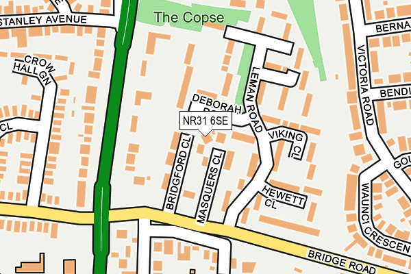 NR31 6SE map - OS OpenMap – Local (Ordnance Survey)