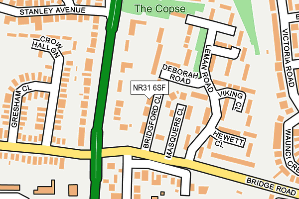 NR31 6SF map - OS OpenMap – Local (Ordnance Survey)