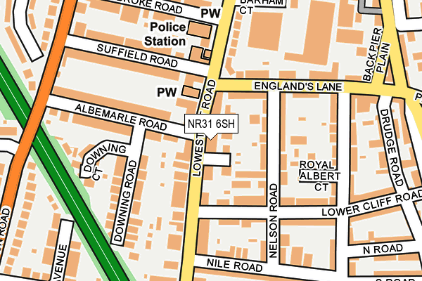 NR31 6SH map - OS OpenMap – Local (Ordnance Survey)