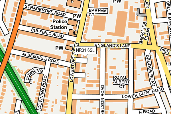 NR31 6SL map - OS OpenMap – Local (Ordnance Survey)