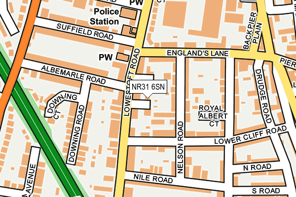 NR31 6SN map - OS OpenMap – Local (Ordnance Survey)