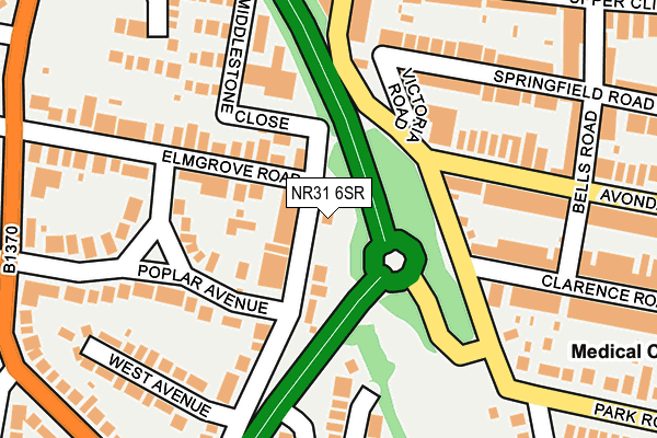 NR31 6SR map - OS OpenMap – Local (Ordnance Survey)