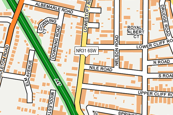 NR31 6SW map - OS OpenMap – Local (Ordnance Survey)