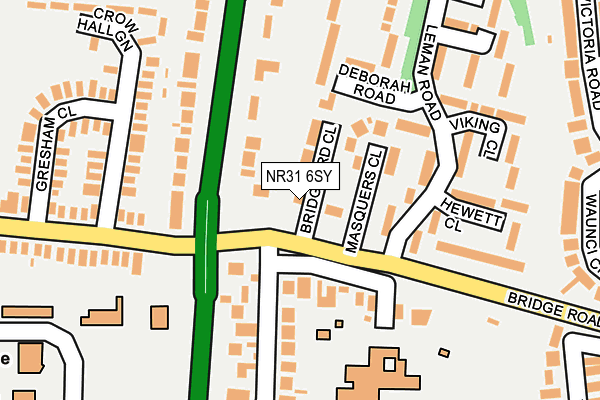 NR31 6SY map - OS OpenMap – Local (Ordnance Survey)