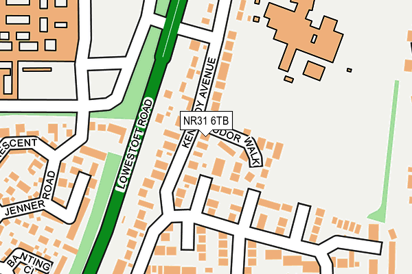 NR31 6TB map - OS OpenMap – Local (Ordnance Survey)