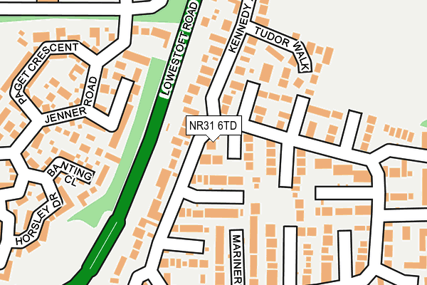 NR31 6TD map - OS OpenMap – Local (Ordnance Survey)