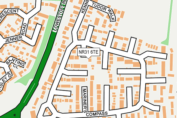 NR31 6TE map - OS OpenMap – Local (Ordnance Survey)