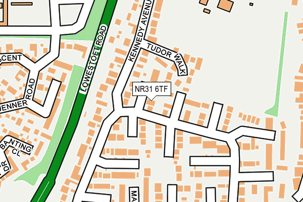 NR31 6TF map - OS OpenMap – Local (Ordnance Survey)