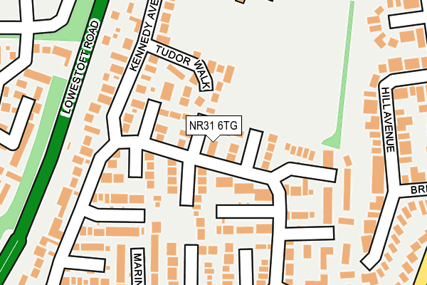 NR31 6TG map - OS OpenMap – Local (Ordnance Survey)