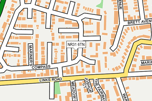 NR31 6TN map - OS OpenMap – Local (Ordnance Survey)