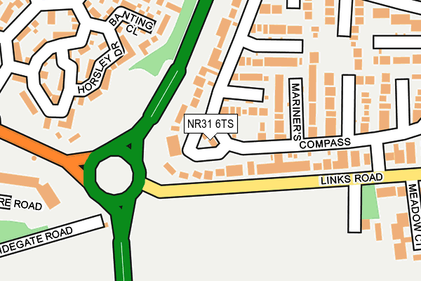 NR31 6TS map - OS OpenMap – Local (Ordnance Survey)