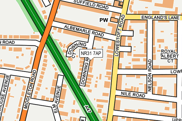 NR31 7AP map - OS OpenMap – Local (Ordnance Survey)