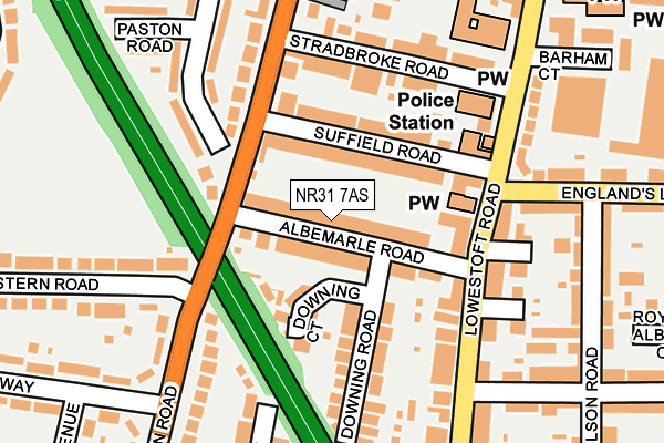 NR31 7AS map - OS OpenMap – Local (Ordnance Survey)