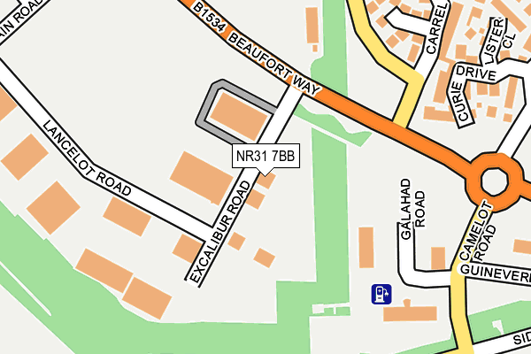 NR31 7BB map - OS OpenMap – Local (Ordnance Survey)