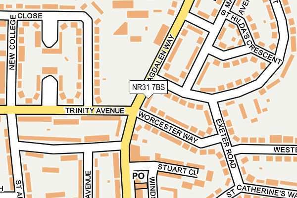 NR31 7BS map - OS OpenMap – Local (Ordnance Survey)
