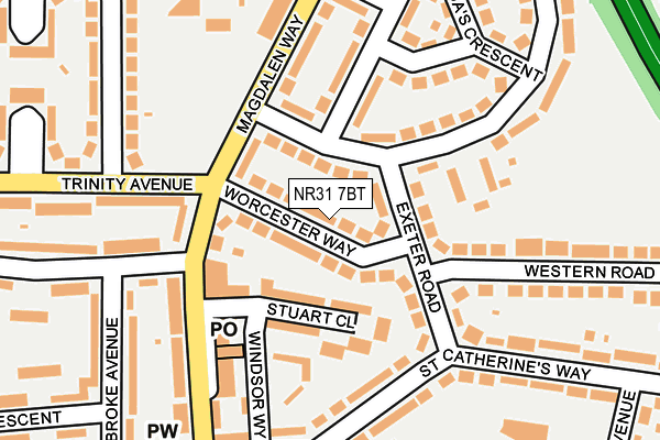 NR31 7BT map - OS OpenMap – Local (Ordnance Survey)